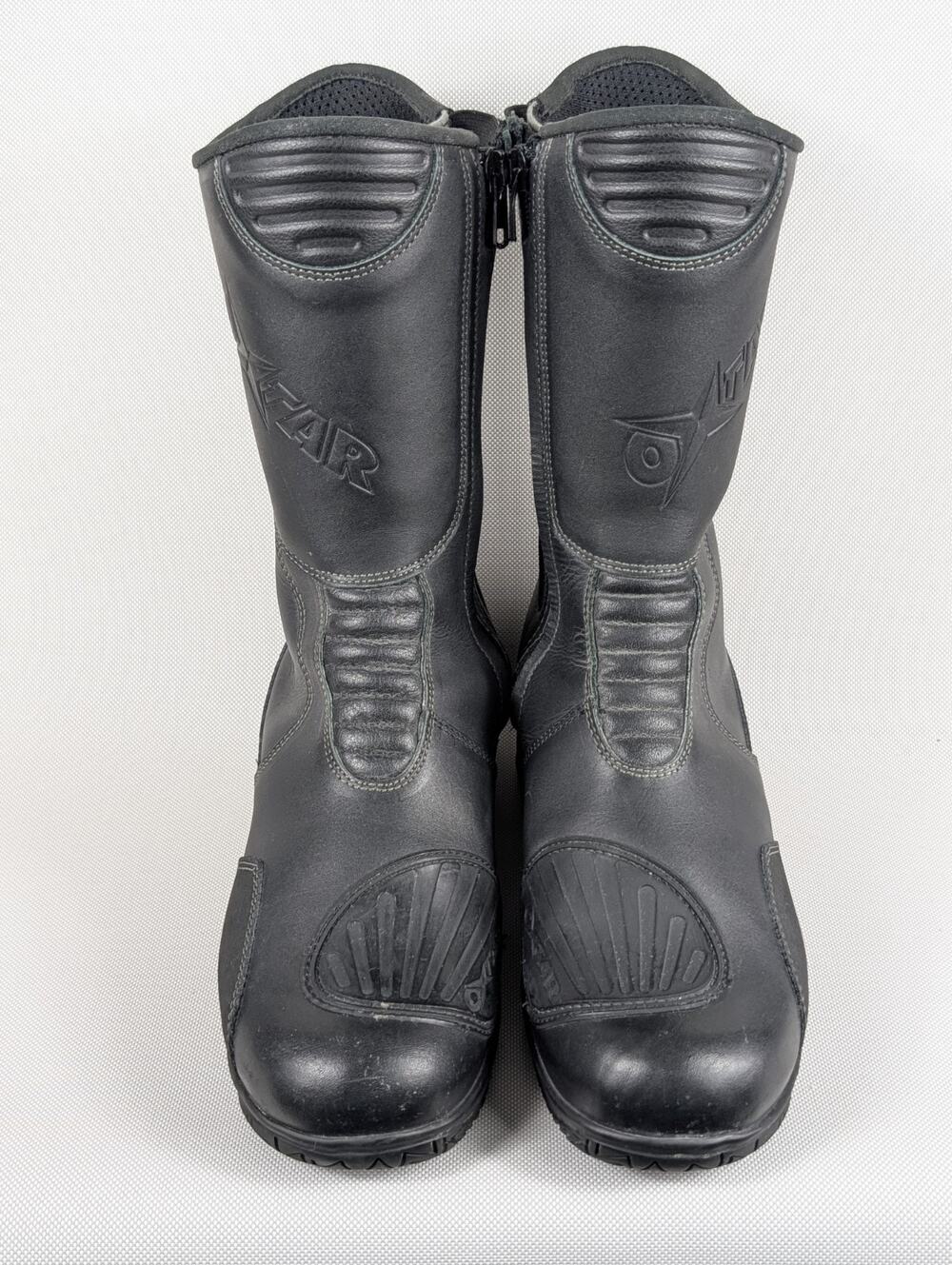 Oxtar Gore Tex Black Leather Motorcycle Boots - US Size 7 (38) Zip Closure